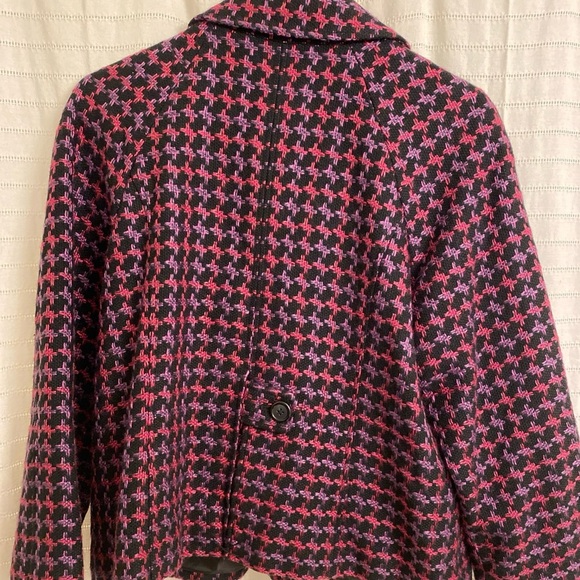 Briggs London fog black pink and purple blazer 14 office preppy feminine - Picture 5 of 5